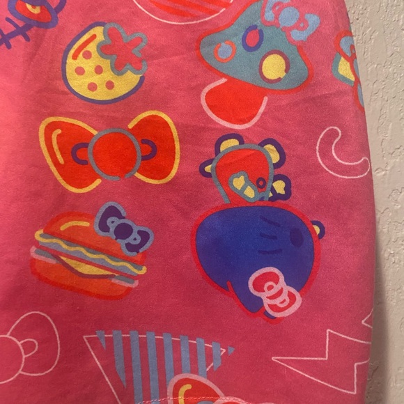 Hello kitty skirt hot pink stretchy body con 90s Kidcore skirt medium - Picture 3 of 8